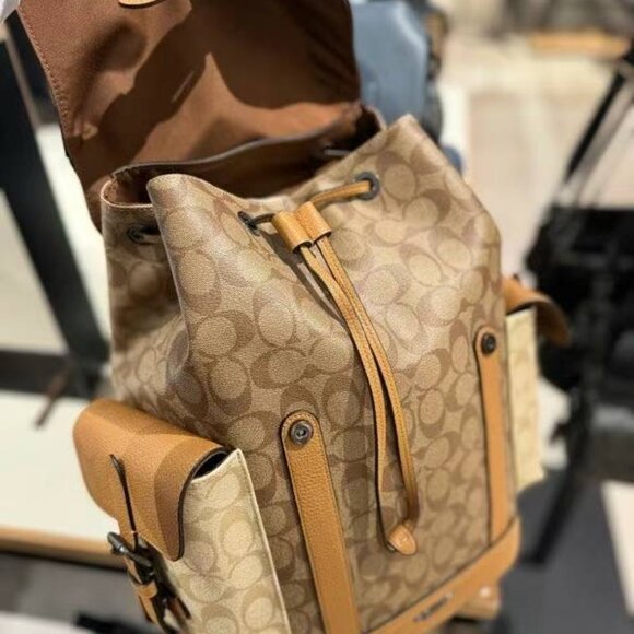 NWT Coach Hudson Backpack In Colorblock Signature Canvas CR335 - Picture 12 of 12